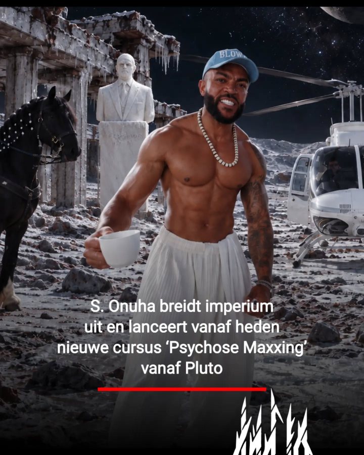 Van Mykonos naar Pluto: S. Onuha lanceert nu ook zijn masterclass Psychose Maxxing.